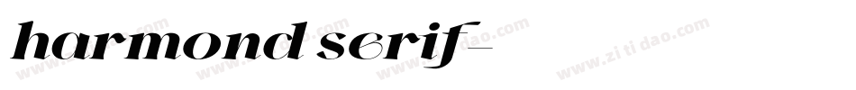 harmond serif字体转换